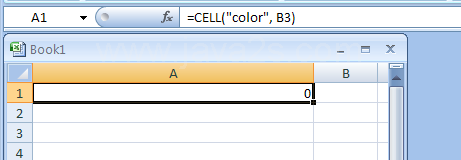 Input the formula: =CELL