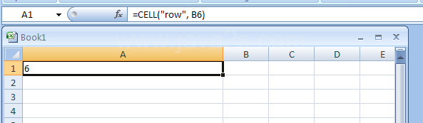 Input the formula: =CELL