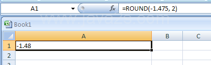 =ROUND(-1.475, 2)