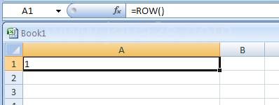 =ROW() returns the row number in which the formula appears