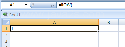 Input the formula: =ROW()