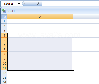 =ROW(Scores) returns the first row of the Scores range