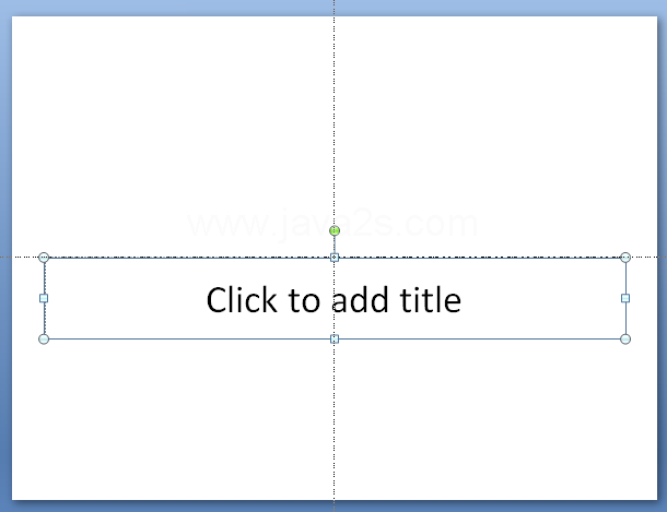 Drag the object's center or edge near the guide.