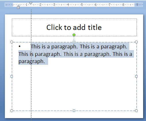 Drag the First-line Indent to indent the first line.