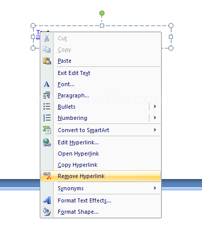 Remove a Hyperlink