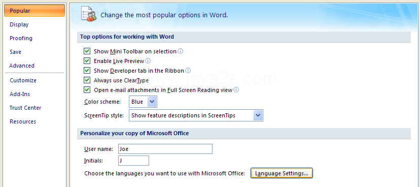 Then click Language Settings.