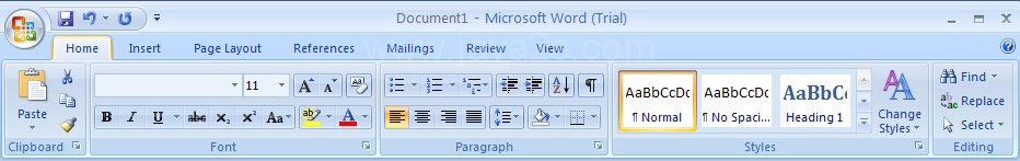 then Click the Home tab.