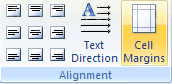 Click the Cell Margins button.