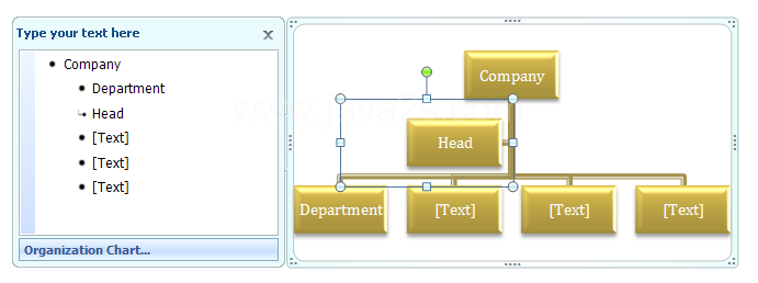 Change the colors of an organization chart