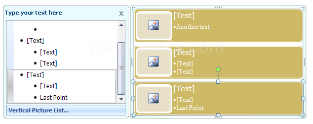 Change a SmartArt diagram type