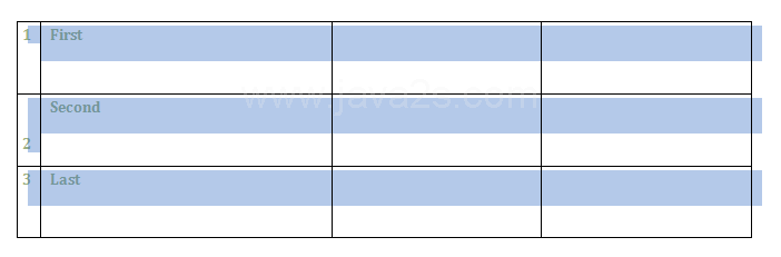 Change Table Rows Options