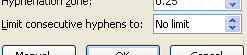 To specify the limit for hyphens on consecutive lines in the 'Limit consecutive hyphens to' box.