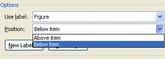 Then select the Label, Positioning and Numbering options