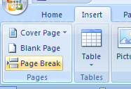 Insert a Page Break