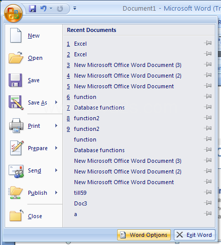 Making a different document format the default document type: Word 97-2003 Document (*.doc)