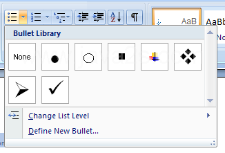 Paragraph formatting commands