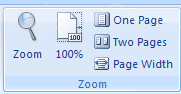 Click the One Page or Two Pages button to show one or two pages