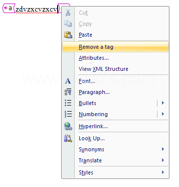 Then right-click the tag
