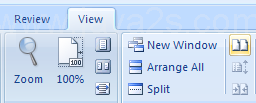In the Window group, Click View Side By Side to compare two documents vertically.