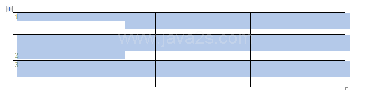 Resize a table