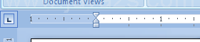 The horizontal ruler also lets you adjust left and right margins and indents, set tabs, and change column widths.