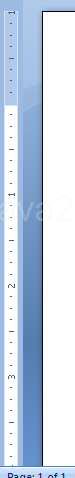 The vertical ruler lets you adjust top and bottom margins and change table row heights.