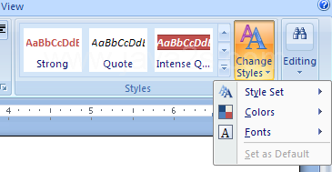 Click the Change Styles button