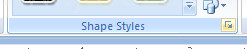 Click the Text Box Styles or Shape Styles Dialog Box Launcher.