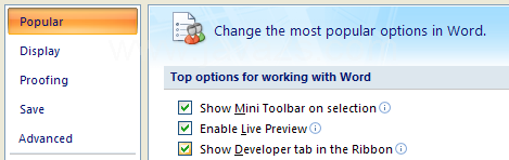 Check the 'Show Developer tab in the Ribbon'