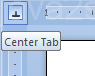 box drawings light up and horizontal     Centers text on the tab stop