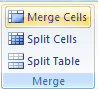 Then click the Merge Cells button.