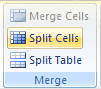 Then click the Split Cells button