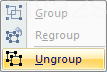 Then click Ungroup.