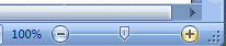 To Zoom In, Click to zoom in (percentage gets larger).