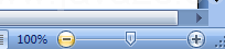 To Zoom Out, Click to zoom out (percentage gets smaller).