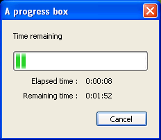 A progress box