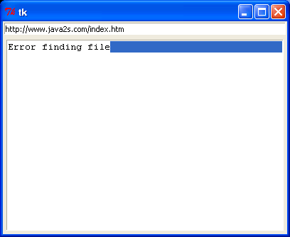 Displays the contents of a file from a Web server in a browser.