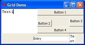 Grid layout manager demonstration.