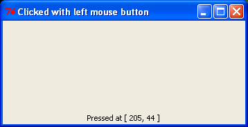 Mouse button differentiation.
