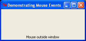 Mouse events example.