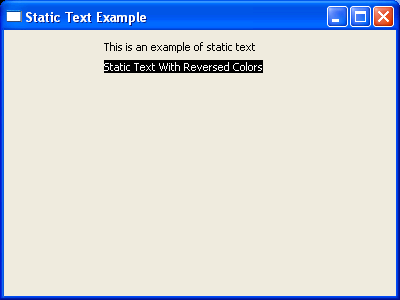 StaticText background color