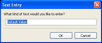 TextEntryDialog with default value