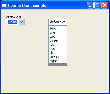 Two comboboxes