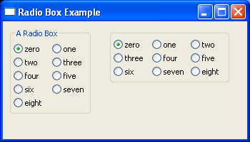 Use RadioBox