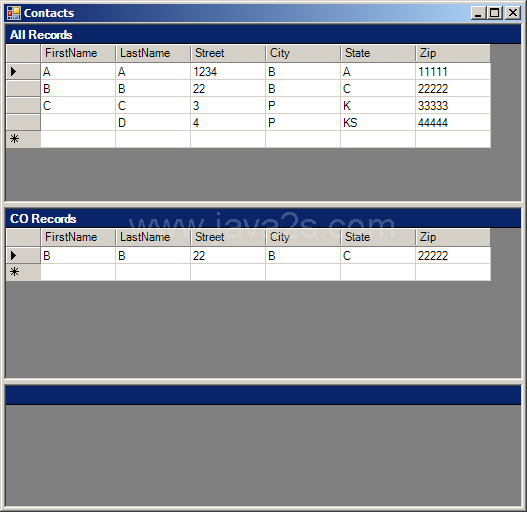 Use DataView to filter data table