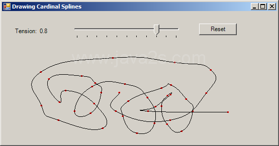 Draw curve with Tension setting