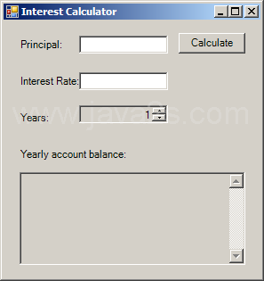 Get value from  the NumericUpDown control