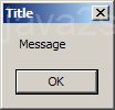 MessageBox with Message and Title