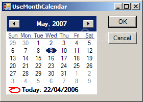 Add Bolded Date for MonthCalendar