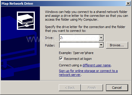 Connect to network drive